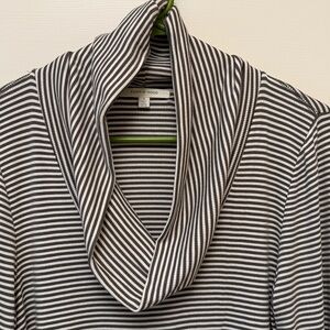Anthropologie Pure + Good Striped Cowl Neck Shirt